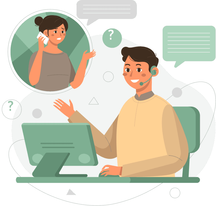 Contact Desk Support Illustration